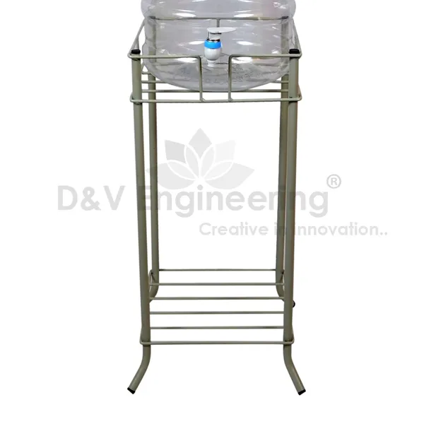 Metal_Water_Dispenser/Can/Pot/20_L_Bottle_Holder/Stand_For_Home&Kitchen,_Office,_School,Hospitals_(Square_Ring_Size_27X27Cm,_Height-53_Cm,_Grey),_50_Kilogram