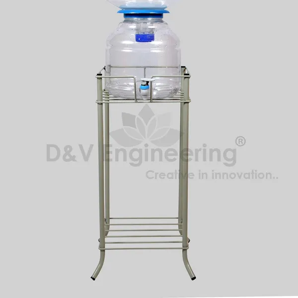 Metal_Water_Dispenser/Can/Pot/20_L_Bottle_Holder/Stand_For_Home&Kitchen,_Office,_School,Hospitals_(Square_Ring_Size_27X27Cm,_Height-53_Cm,_Grey),_50_Kilogram