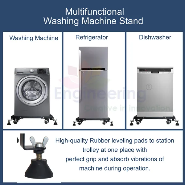 Movable_&_Adjustable_Base_Heavy_Duty_Front/Top_Load_Washing_Machine_Trolley/Refrigerator_Stand/Dishwasher_Stand_(Black)_DVWMS-01B