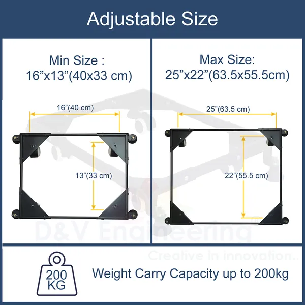 Movable_&_Adjustable_Base_Heavy_Duty_Front/Top_Load_Washing_Machine_Trolley/Refrigerator_Stand/Dishwasher_Stand_(Black)_DVWMS-01B