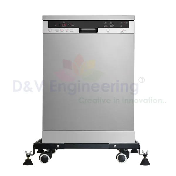 Movable_&_Adjustable_Base_Heavy_Duty_Front/Top_Load_Washing_Machine_Trolley/Refrigerator_Stand/Dishwasher_Stand_(Black)_DVWMS-01B