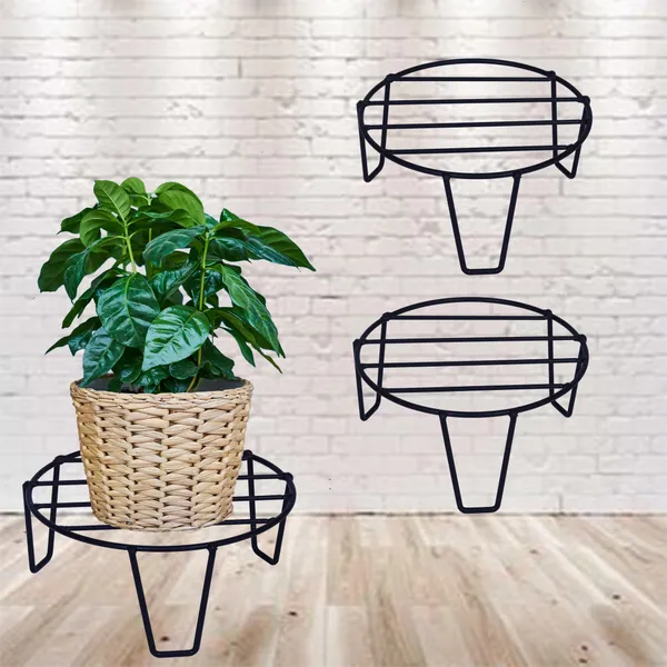Set_of_2_-Black,_Metal_plant_stands_for_outdoor