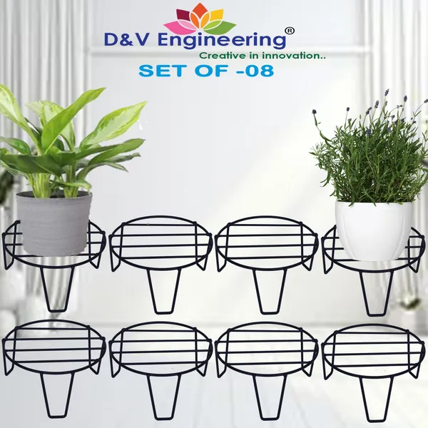 Indoor/Outdoor_Flower_Pot/Plant_Stand_for_Home_Garden_or_Balcony_decor_-_Set_of_8_(DVPOT-06B-S8)