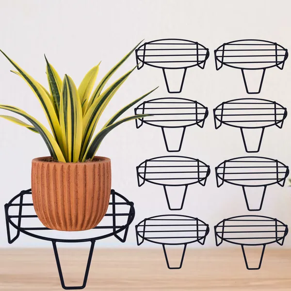 Indoor/Outdoor_Flower_Pot/Plant_Stand_for_Home_Garden_or_Balcony_decor_-_Set_of_8_(DVPOT-06B-S8)