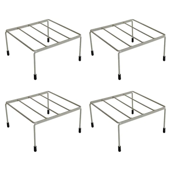 Grey_Pack_of-4:_Square_Plant_Stand_Flower_Pot_Stand