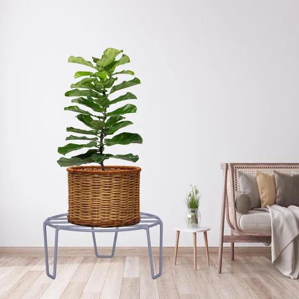 Metal_flower_Plant_Stand,_Grey,4_Pieces(DVPOT-06W-S4)