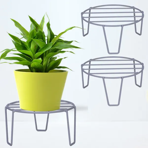 Metal_planter_Stand,_Grey,_Ring_dia-8.5",_Height-_4",_2_Pieces_(DVPOT-02W)