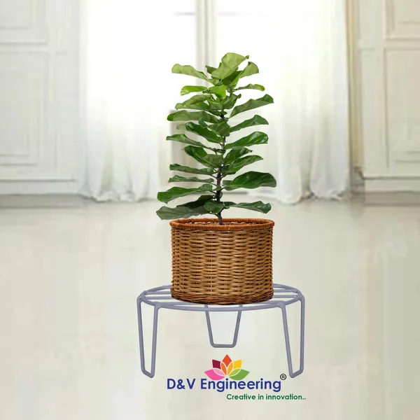 Flower_Plant_Display_Plant_Stand_(Grey-Small),_Pack_Of_1_(DVPOT-06W-S)