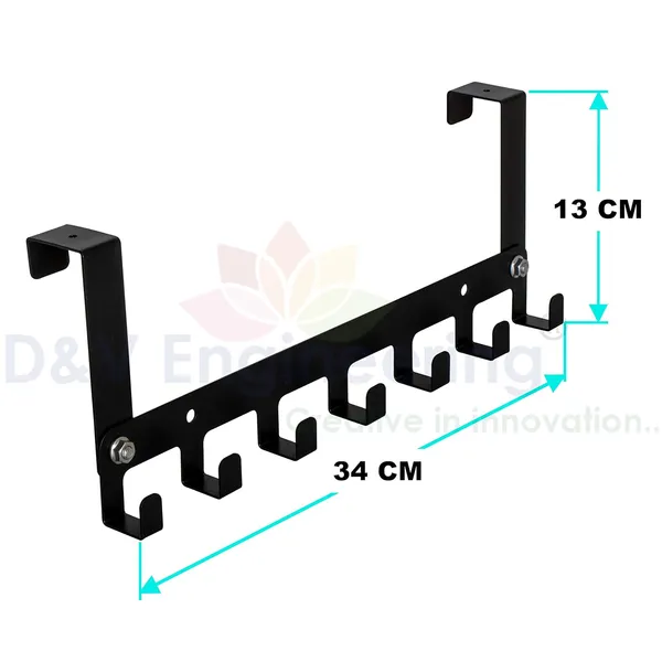 Multiuse_Over_The_Door_Hook_Hanger_Towel_Organizer_for_Bathroom,_Heavy-Duty_Door_Hanger_for_Clothes_without_drill_(Metal,7_Hooks_-_Black)_DVCH-07B