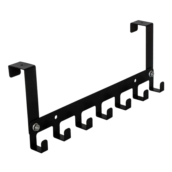 Multiuse_Over_The_Door_Hook_Hanger_Towel_Organizer_for_Bathroom,_Heavy-Duty_Door_Hanger_for_Clothes_without_drill_(Metal,7_Hooks_-_Black)_DVCH-07B