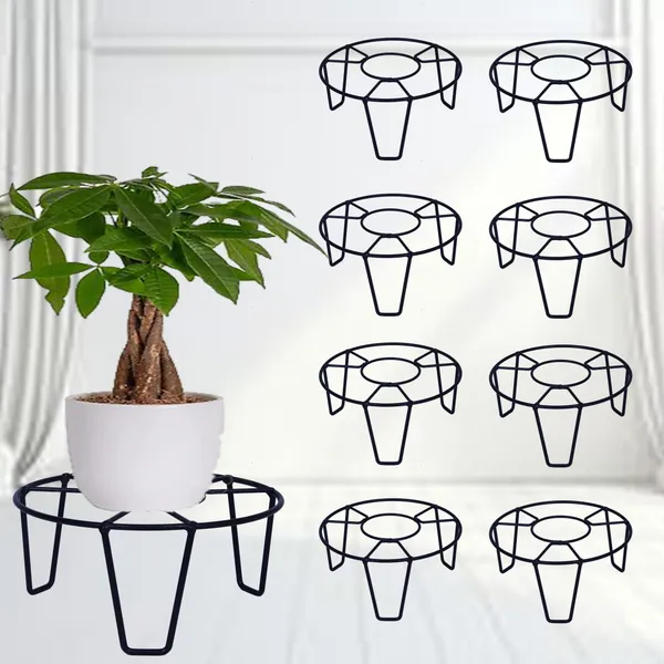 Indoor/Outdoor_Flower_Pot/Plant_Stand_for_Home_Garden_or_Balcony_decor_-_Set_of_8_(DVPOT-10B-08)