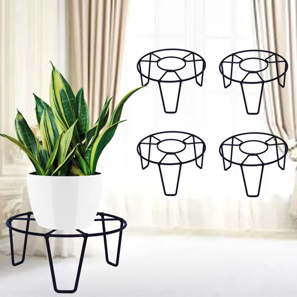 Metal_plant_Pot_Stand,_Black,_22_cm,_4_Pieces(DVPOT-10B-04)