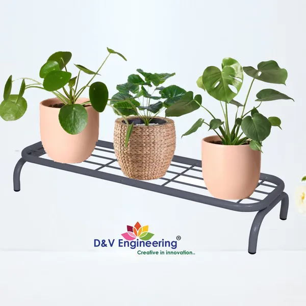 Indoor/Outdoor_planter_Rack/Pot_stand/Plant_stand_for_Balcony,_26_Inches_Wide_-_Grey_(DVPOT-03W)