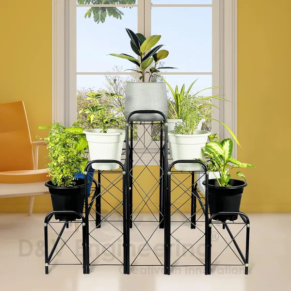 Indoor/Outdoor_5_Tier,_Planter_stand,_Flower_pot_stand_for_Home_and_Garden_Decor_-_Black