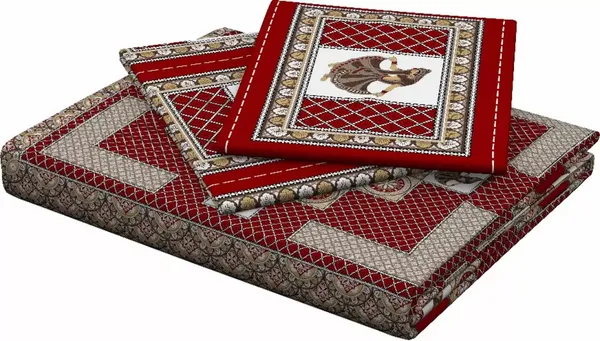 Maroon_Pure_Cotton_Printed_Double_Bedsheet