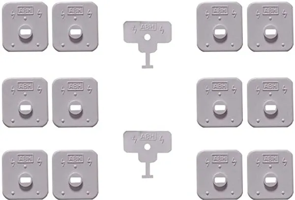 Pack_of_2_White_Child_Proofing_Electrical_Socket_Cover_|12_socket_cover_+2_smart_removal_key|