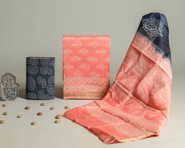 Chanderi_Silk_Peach_and_White_Hand_Block_Ethnic_Motif_Printed_Unstitched_Suit_Set