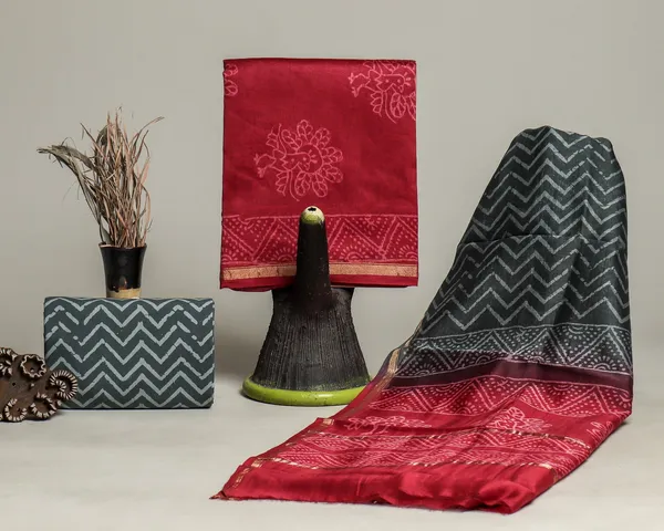 Chanderi_Silk_Red_and_Black_Ethnic_Motif_Printed_Unstitched_Suit_Sets