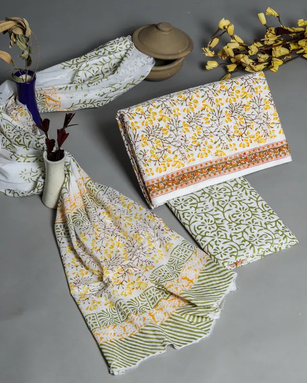 Cotton_White_and_Green_Hand_Block_Floral_Printed_Unstitched_Suit_Set