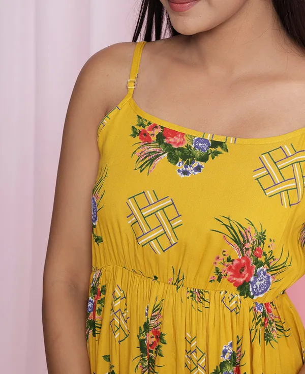 Yellow_Abstract_Floral_Printed_Midi_Dress