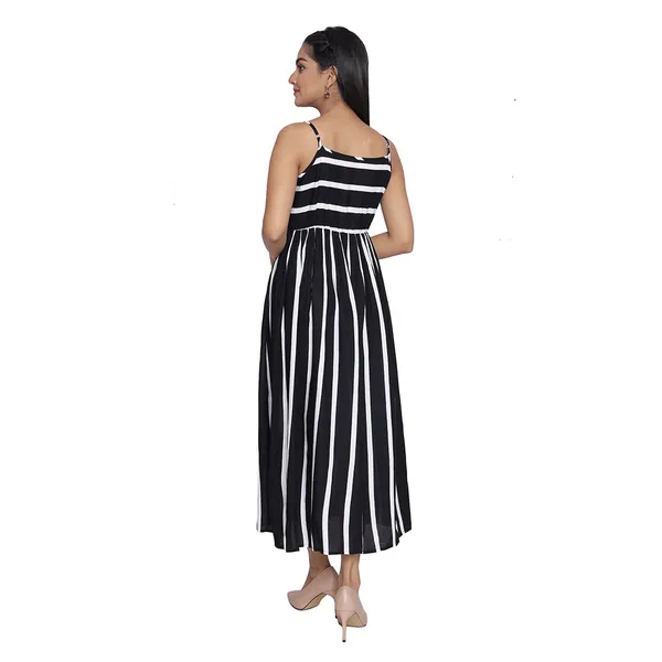 Black_Striped_Printed_Midi_Dress