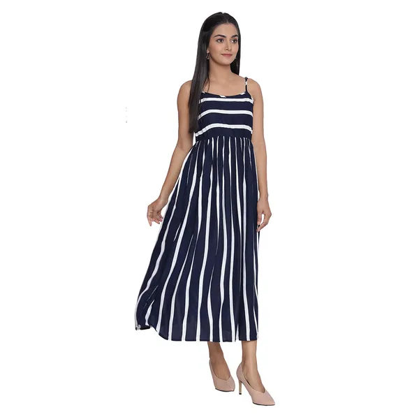 Blue_Striped_Printed_Midi_Dress