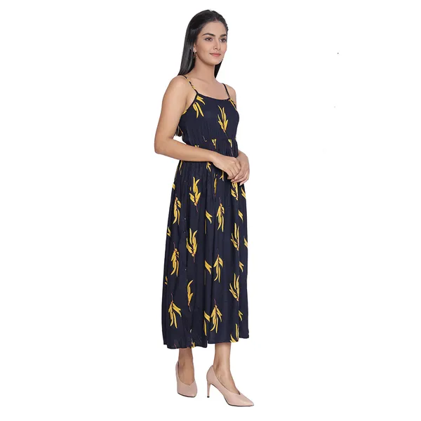 Black_Abstract_Printed_Midi_Dress