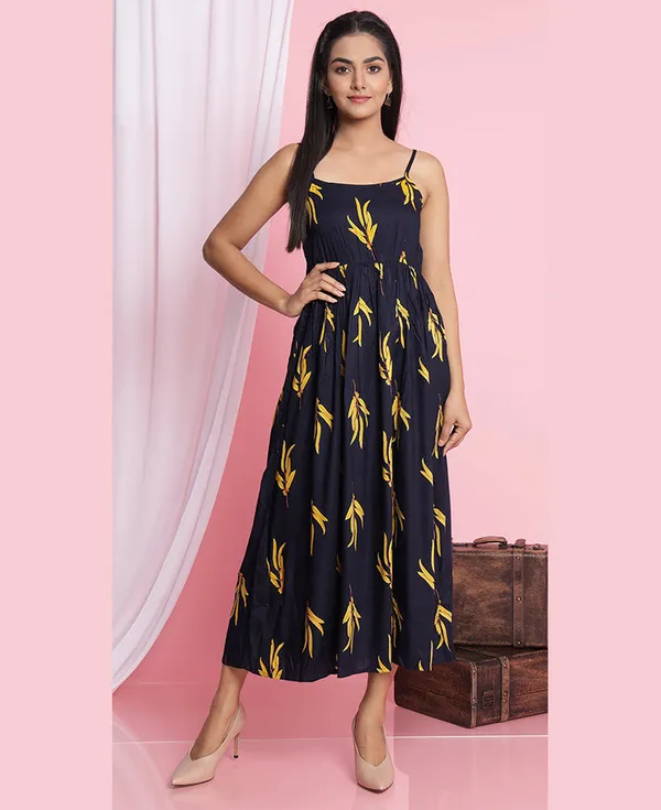 Blue_Abstract_Printed_Midi_Dress