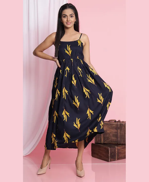 Blue_Abstract_Printed_Midi_Dress