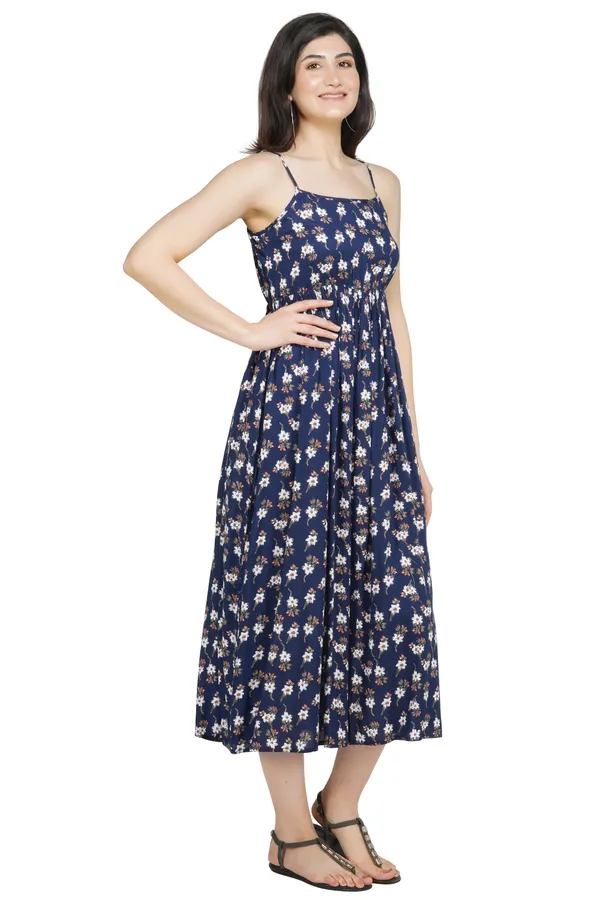 Blue_Floral_Printed_Midi_Dress
