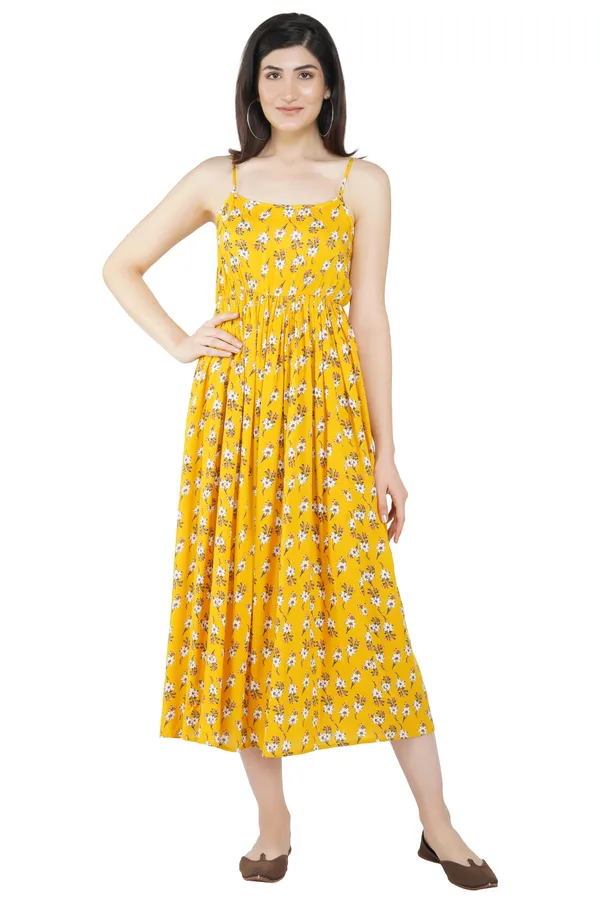 Yellow_Floral_Printed_Midi_Dress