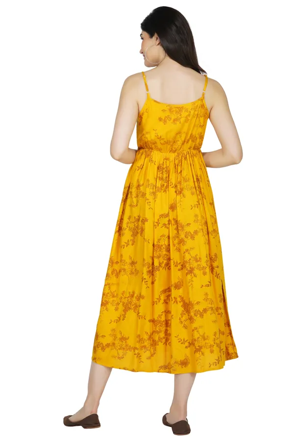 Yellow_Floral_Printed_Midi_Dress