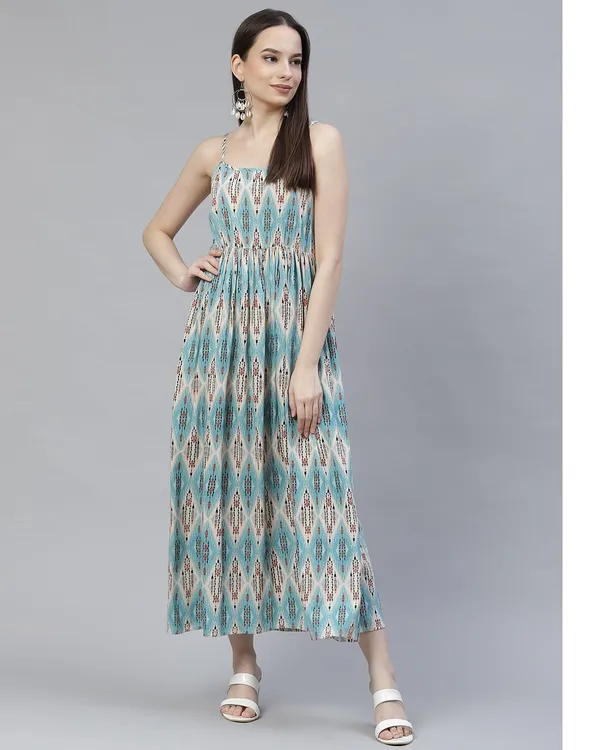 Sky_Blue_Ethnic_Printed_Midi_Dress