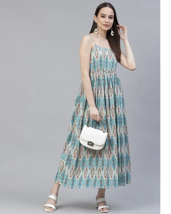 Sky_Blue_Ethnic_Printed_Midi_Dress