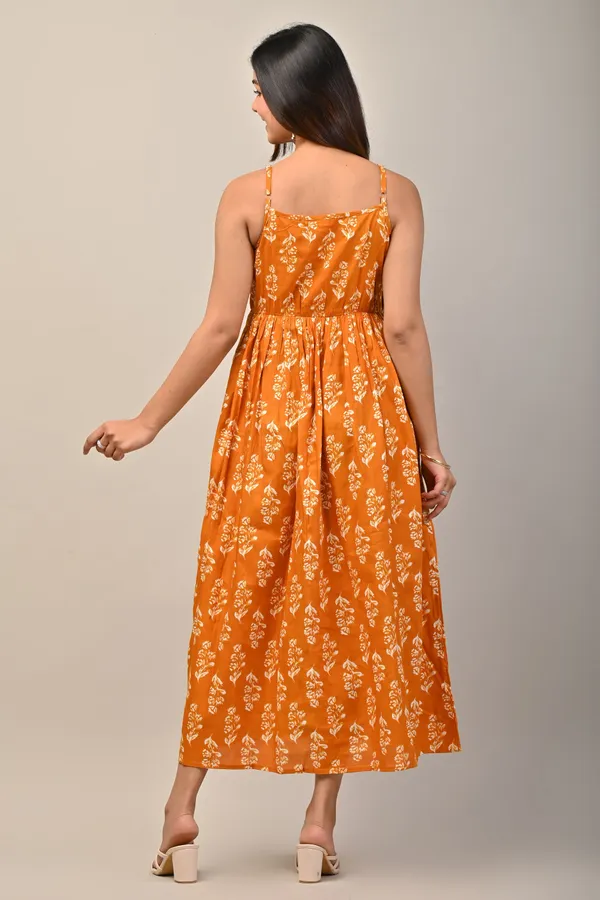 Yellow_and_White_Ethnic_Floral_Print_Midi_Dress