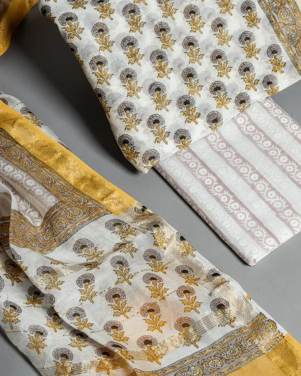 Cotton_Mustard_and_Beige_Hand_Block_Ethnic_Motif_Printed_Unstitched_Suit_Set