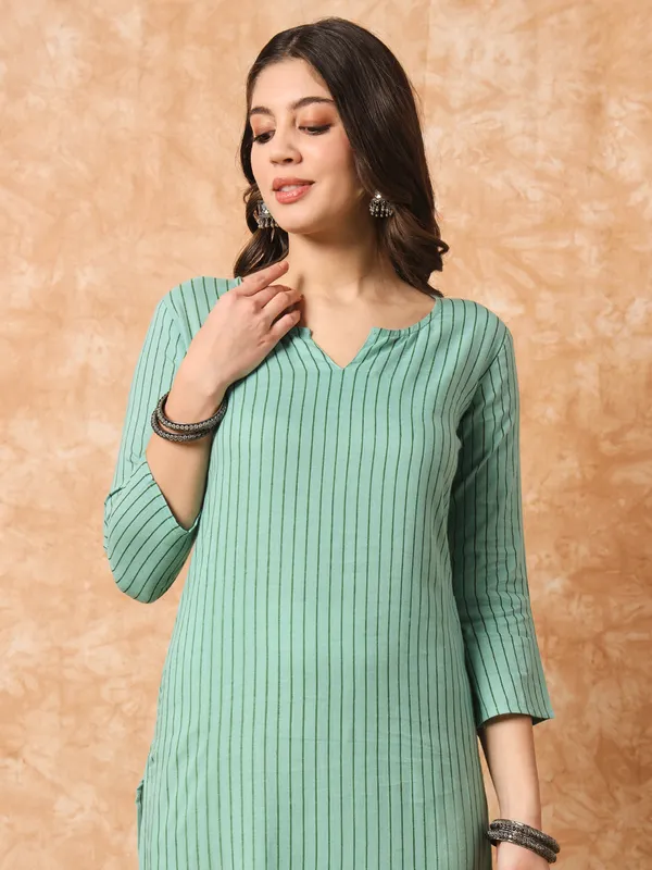 Sage_Green_Stripe_Print_Straight_Formal_Kurta