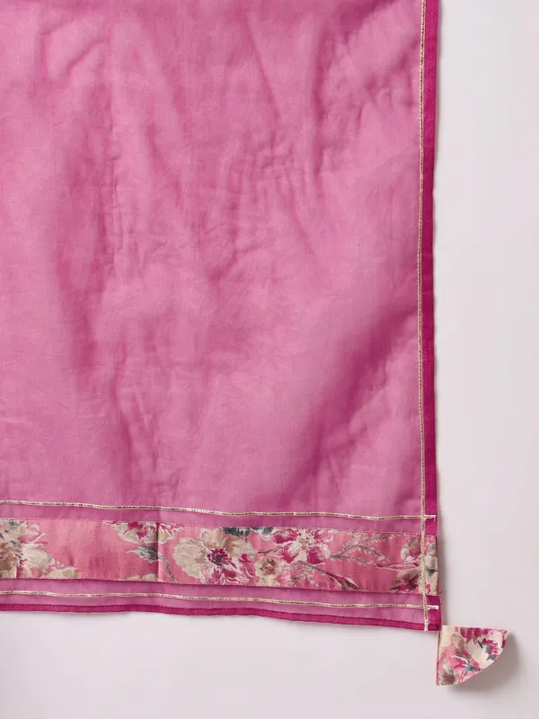 Mauve_Floral_Printed_Kurta_Set_with_Dupatta