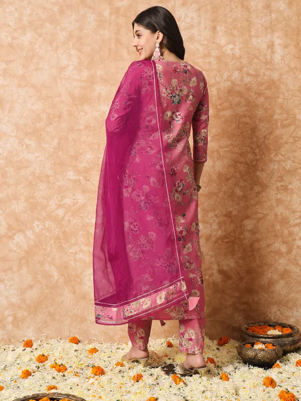 Mauve_Floral_Printed_Kurta_Set_with_Dupatta