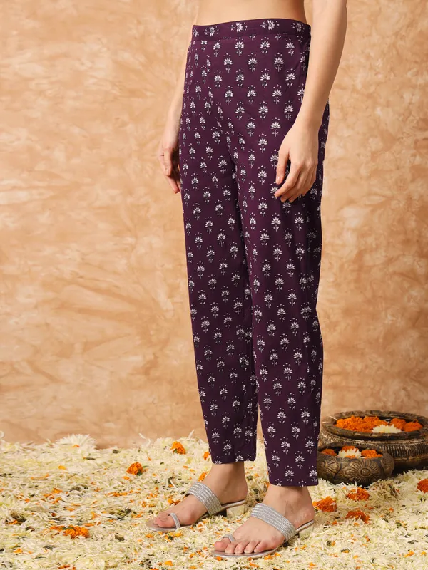 Plum_Violet_Bagru_Printed_Anarkali_Suit_Set