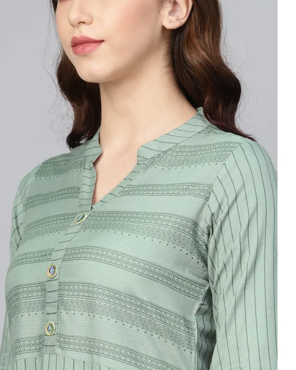 Printed_Sage_Green_Striped_Straight_Kurta
