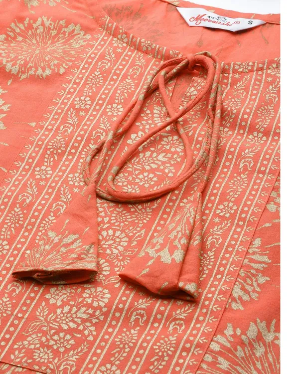Peach_Ethnic_Printed_Kurta_and_Palazzo_Set
