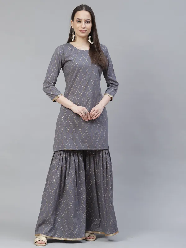 Grey_Geometric_Print_Kurta_Sharara_Set