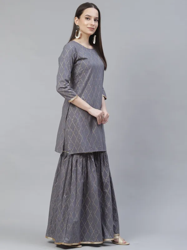 Grey_Geometric_Print_Kurta_Sharara_Set