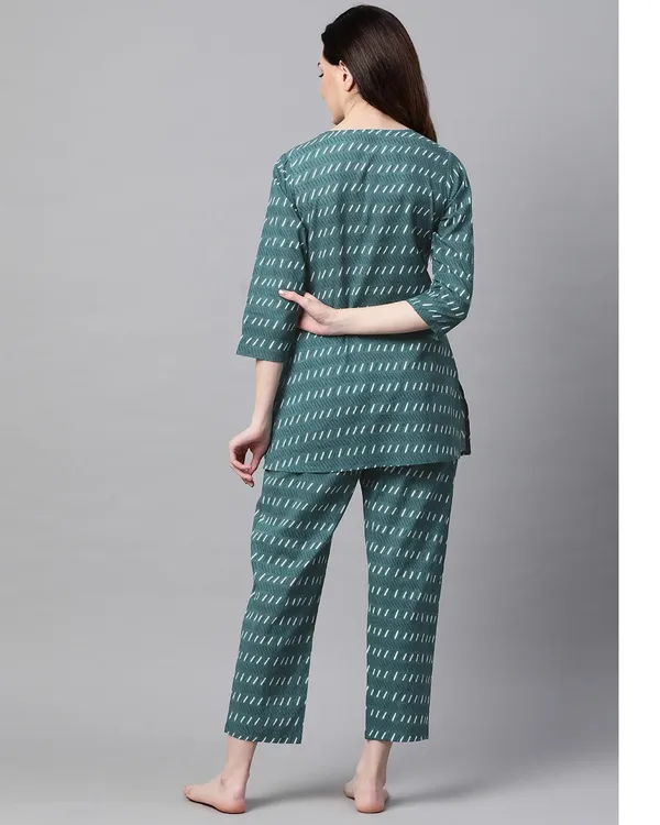 Women_Teal_Green_Ethnic_Night_Suit