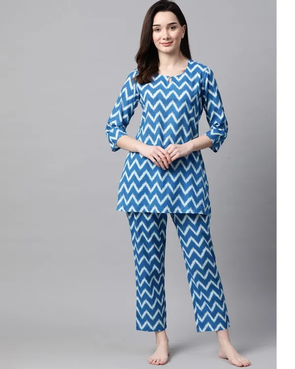 Women_Sky_Blue_Ethnic_Night_Suit
