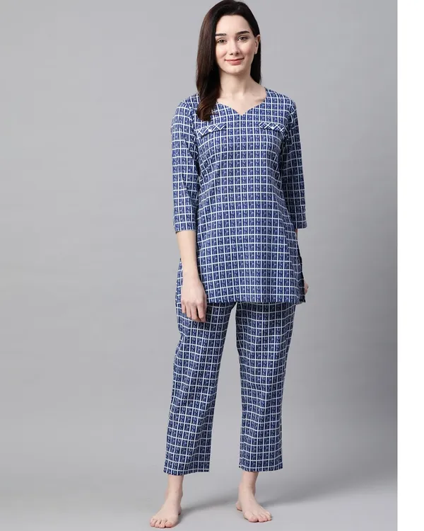 Navy_Blue_Checks_Printed_Night_Suit