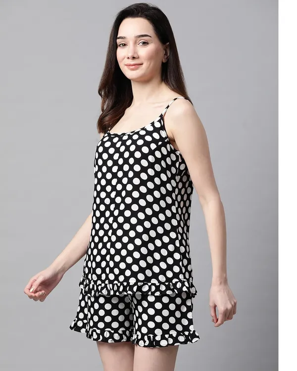 Black_and_White_Polka_Dots_Printed_Night_Suit