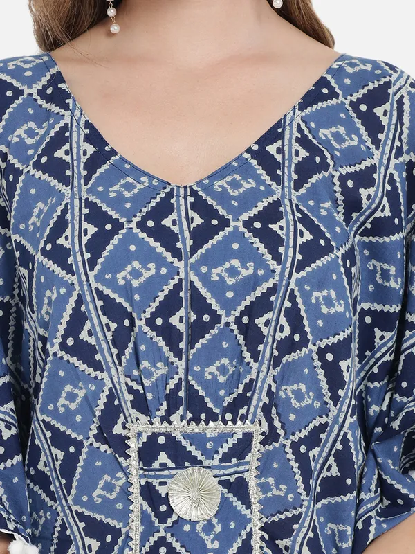 Cobalt_Blue_Geometric_Print_Kaftan