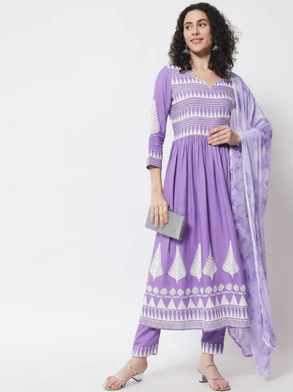 Lavender_Flared_Embroidered_Suit_Set_with_Dupatta
